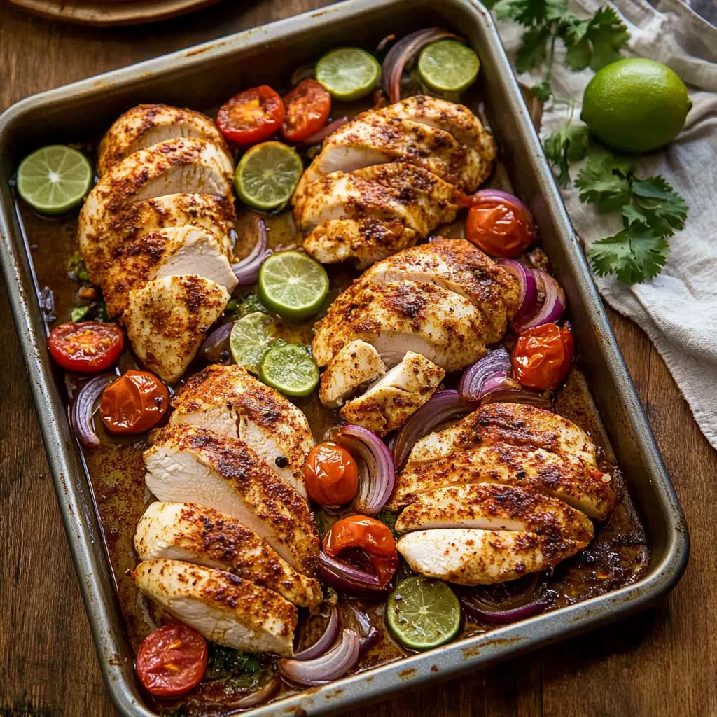 Sheet Pan Roasted Salsa Chicken