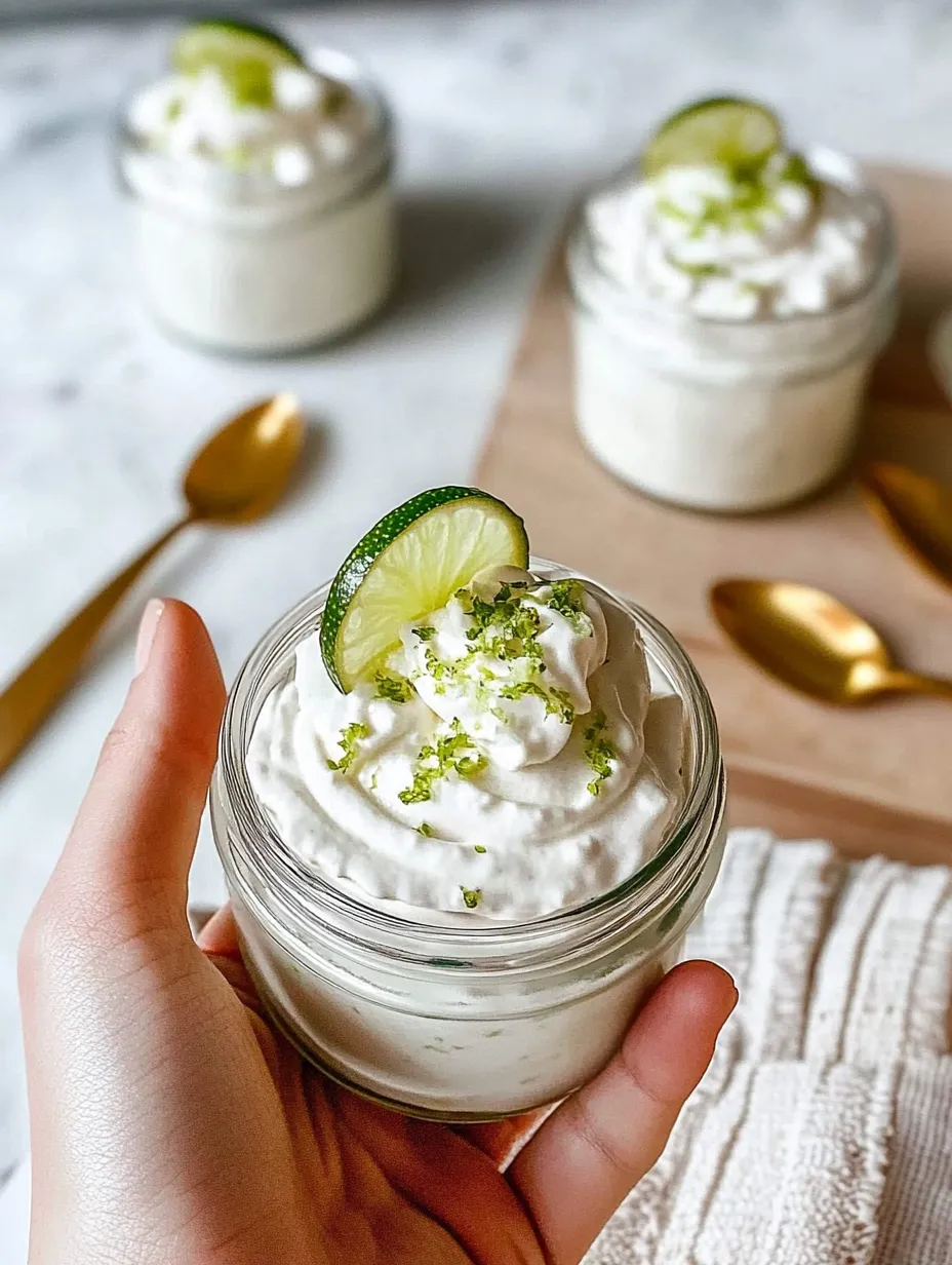 Creamy No-Bake Key Lime Cottage Cheesecake Jars