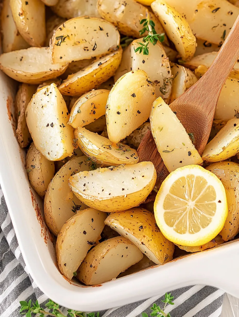 Crispy Lemon Herb Roasted Potatoes