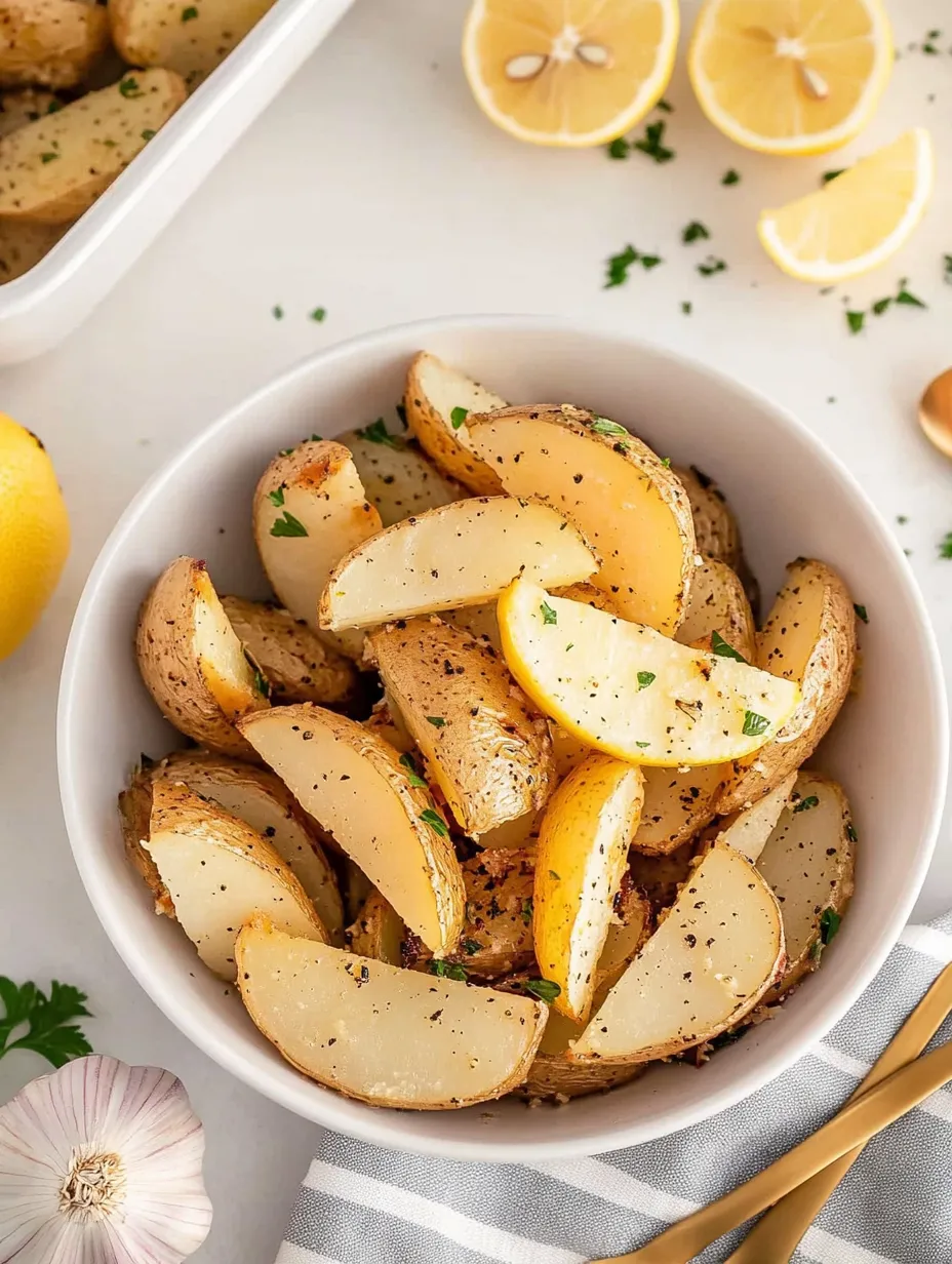 Zesty Garlic Lemon Roasted Potatoes