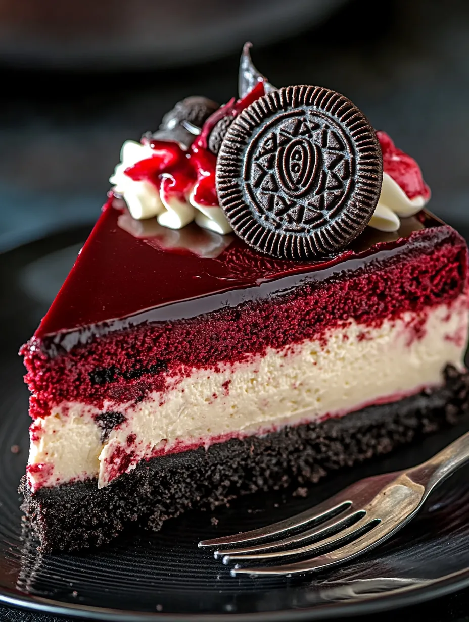 Creamy Red Velvet Oreo Dream Cheesecake
