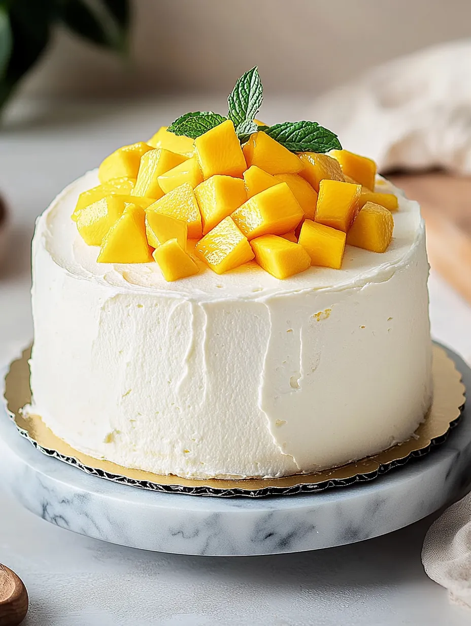 Soft and Fluffy Mango Cream Cake