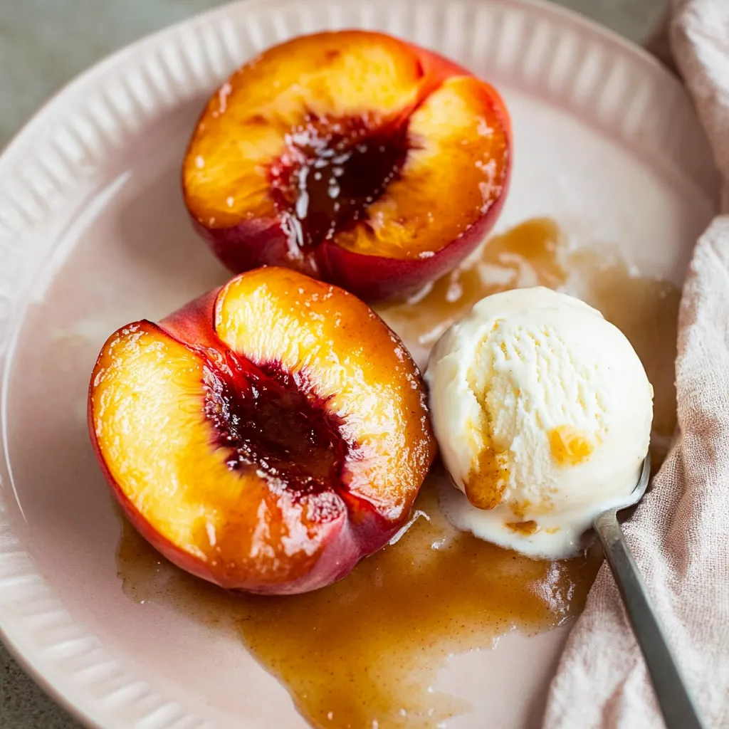 Baked Nectarines with Cinnamon Honey Sauce