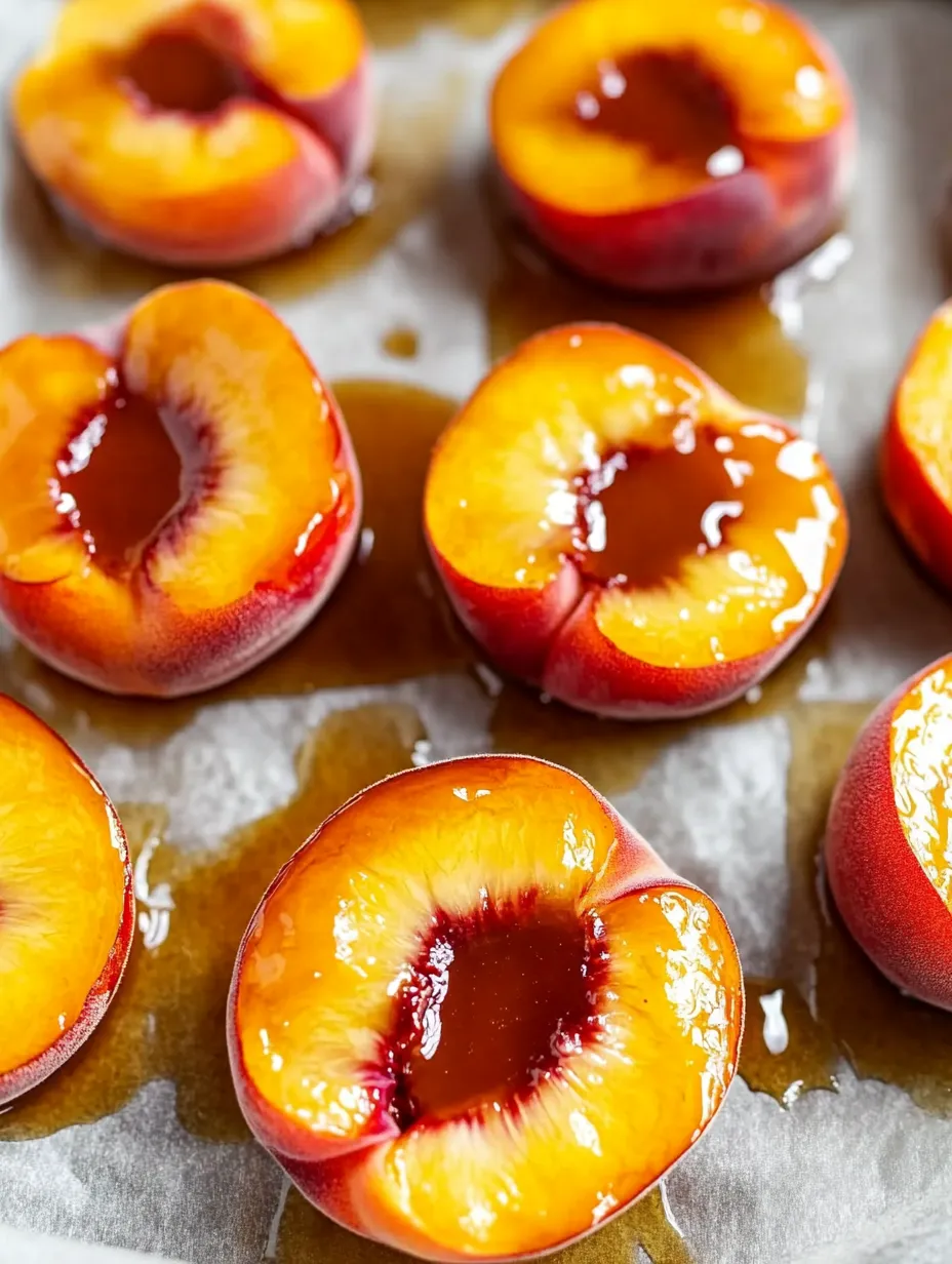 Warm Baked Nectarines with Cinnamon Honey Drizzle