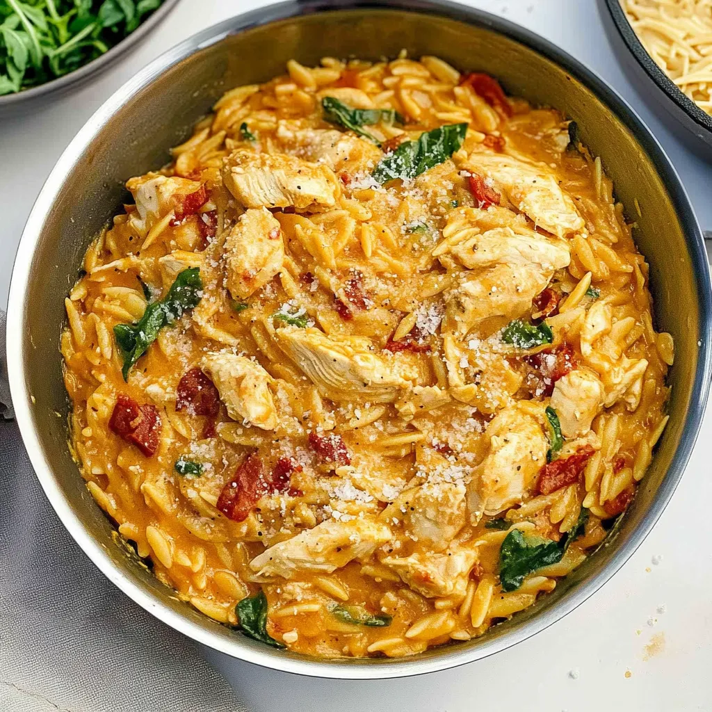 creamy Marry Me Chicken with orzo