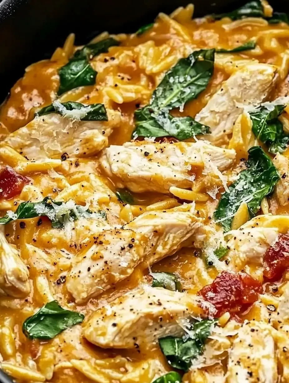 Romantic Creamy Marry Me Chicken Orzo Skillet