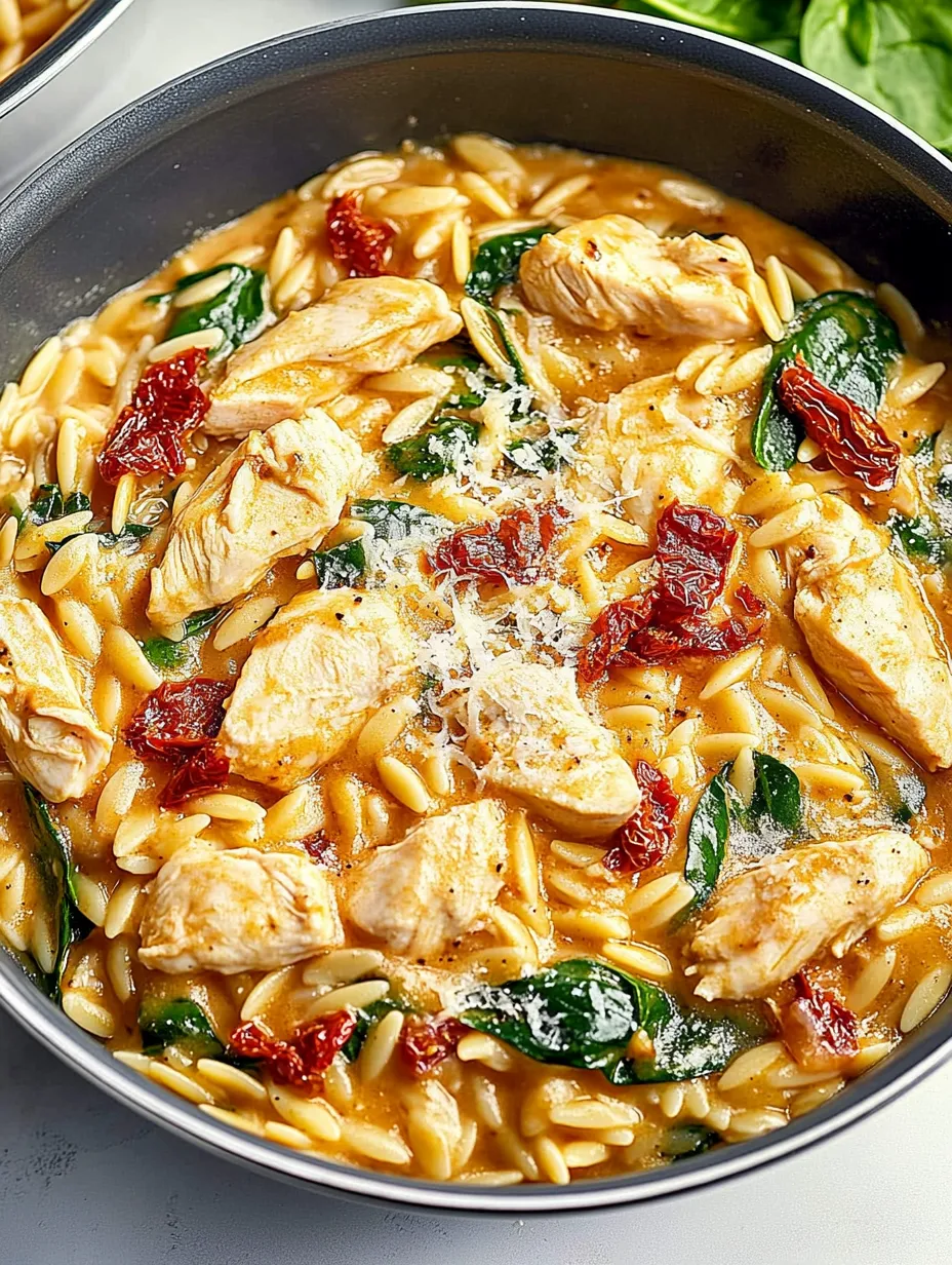 Tuscan-Inspired Marry Me Chicken with Creamy Orzo