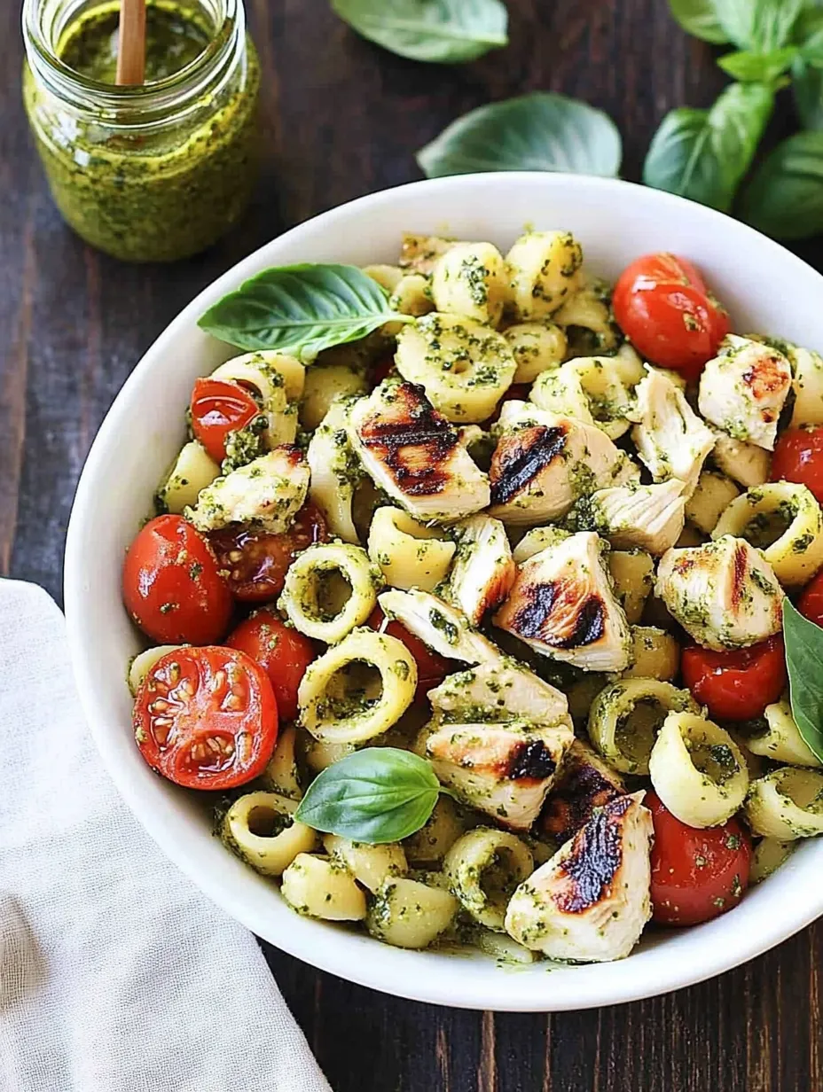 Creamy Chicken Pesto Tortellini Skillet