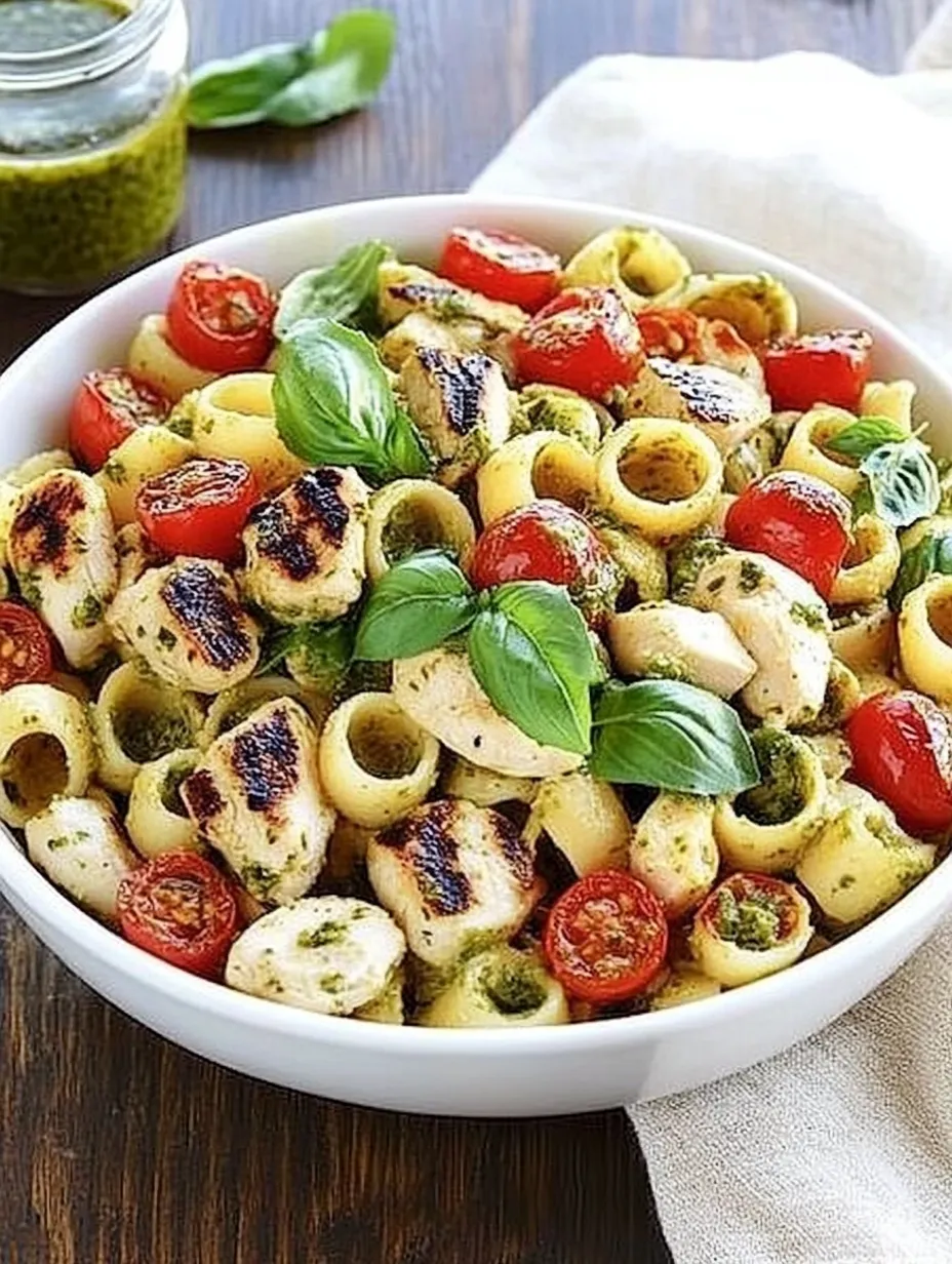 Cheesy Chicken Pesto Tortellini Pasta