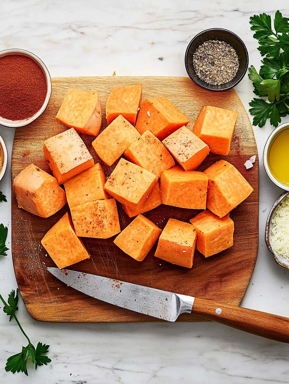 Crunchy Parmesan Crusted Sweet Potatoes