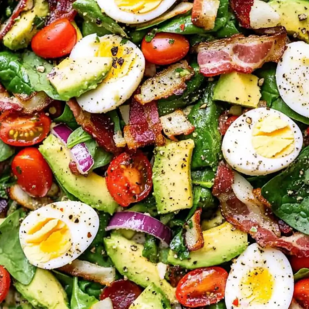 Spinach Salad with Bacon & Hard Boiled Eggs
