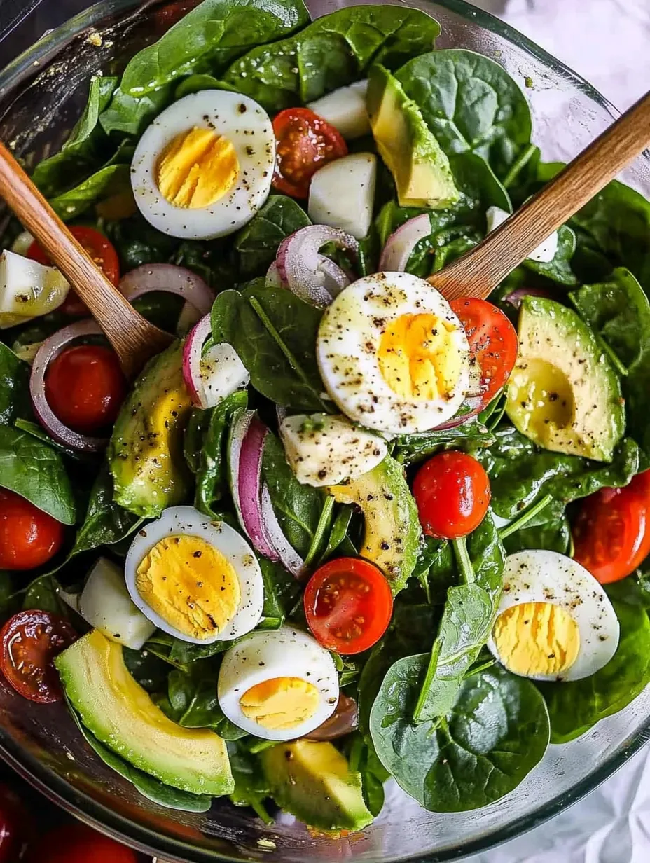 Classic Spinach Salad with Crispy Bacon and Hard-Boiled Eggs