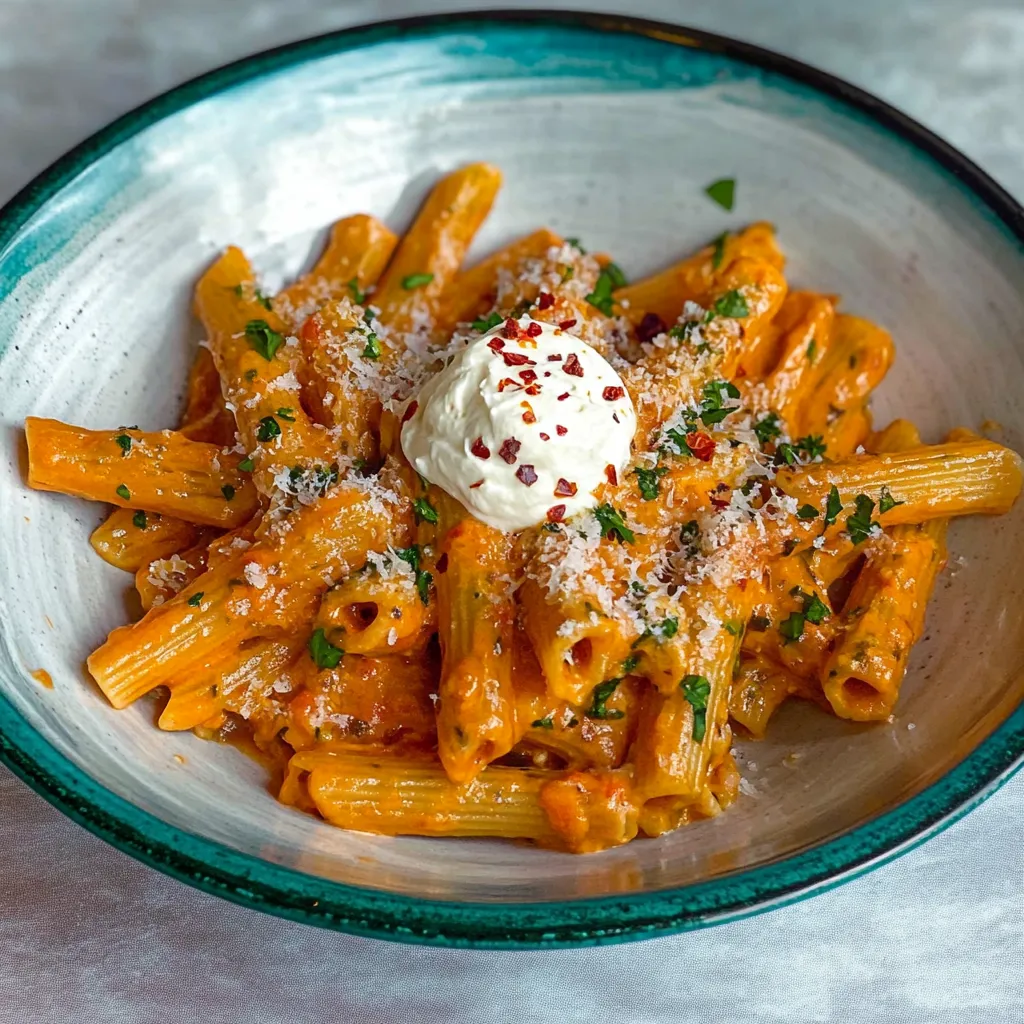 Easy and Creamy Tomato Garlic Pasta Recipe