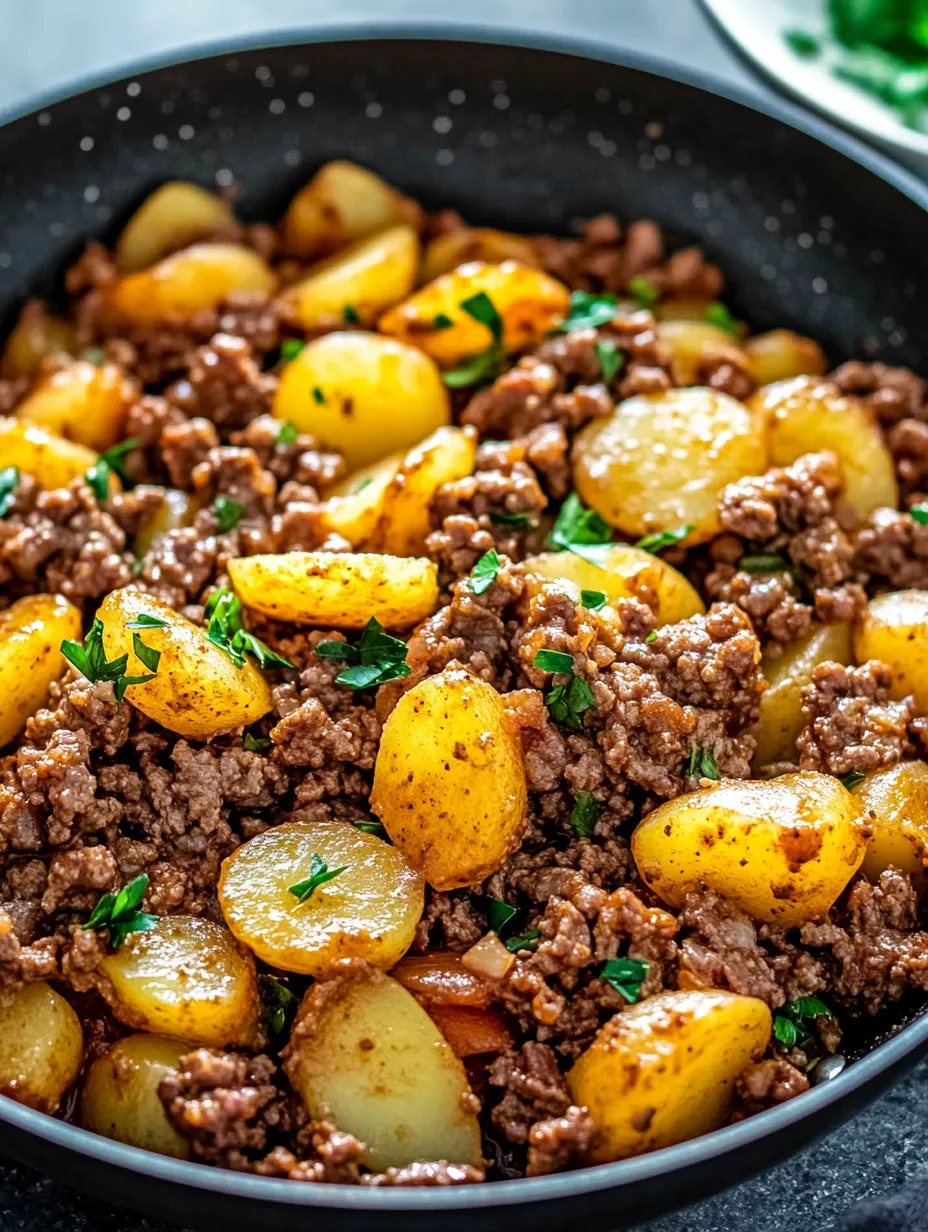 Savory Ground Beef and Potato Skillet