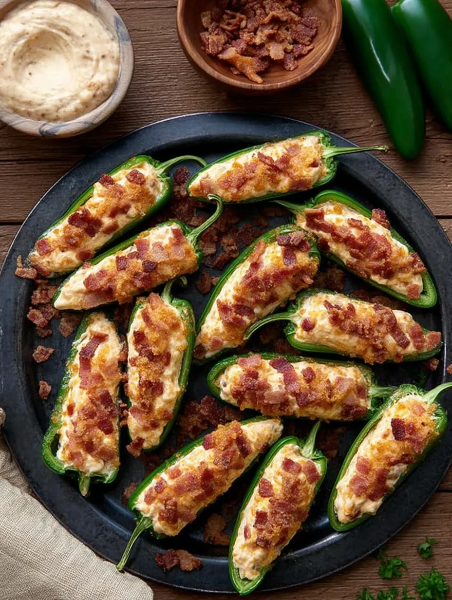 Loaded Cowboy Jalapeño Poppers with Cream Cheese and Cheddar