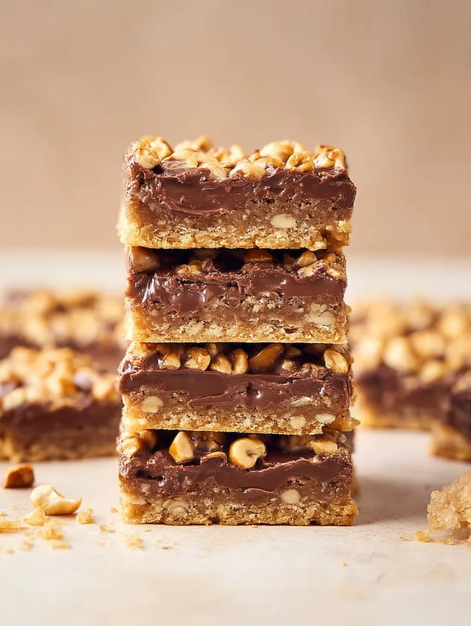 Chewy Nutella Oatmeal Bars