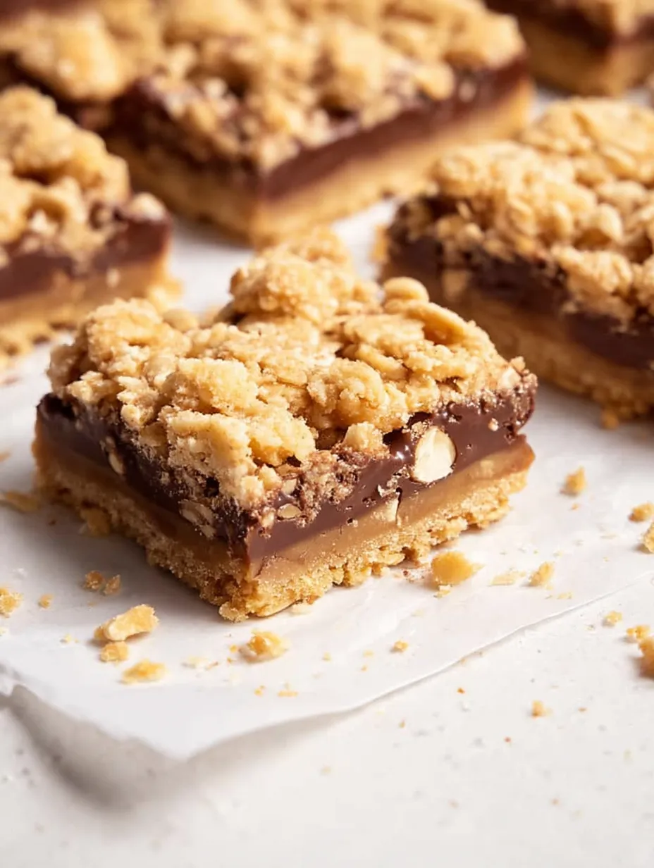 Fudgy Nutella Oatmeal Snack Bars