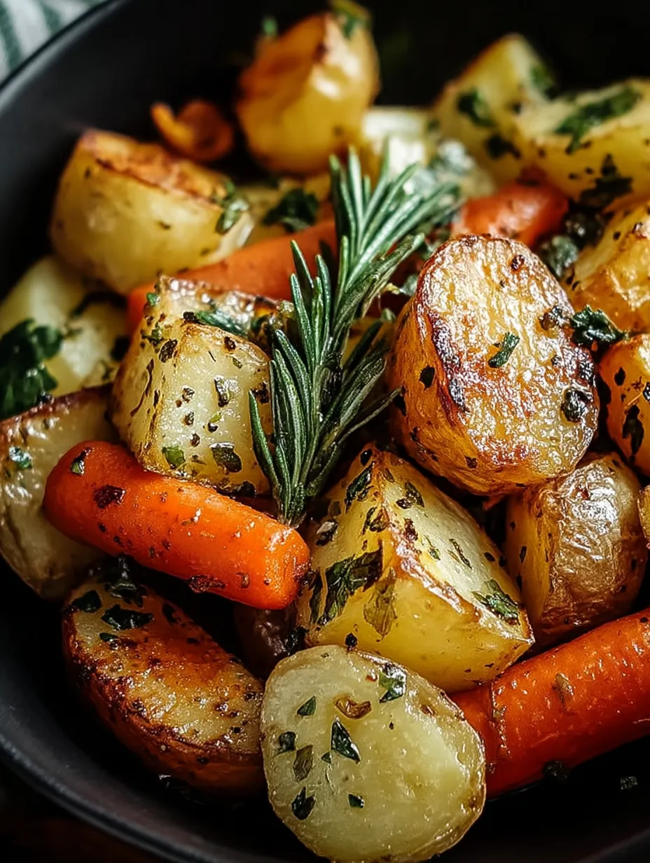 Savory Garlic Herb Roasted Vegetables with Potatoes, Carrots, and Zucchini