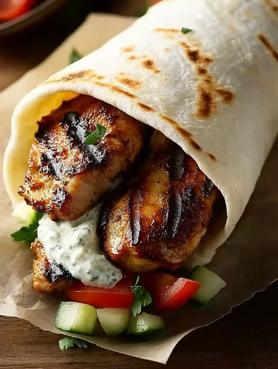 Flavorful Greek Chicken Gyros with Homemade Tzatziki