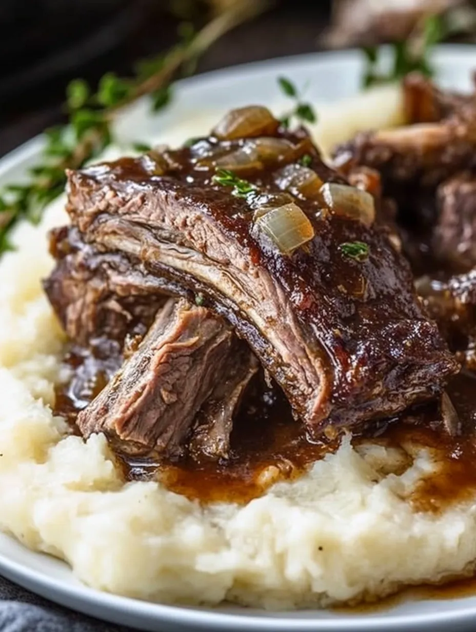 Fall-Off-the-Bone Crockpot Braised Short Ribs