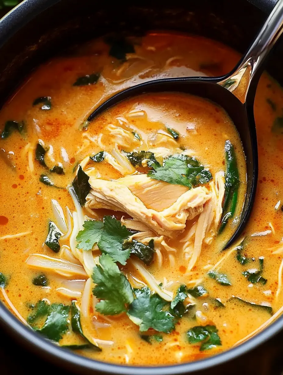Simple and Creamy Thai Chicken Curry Soup