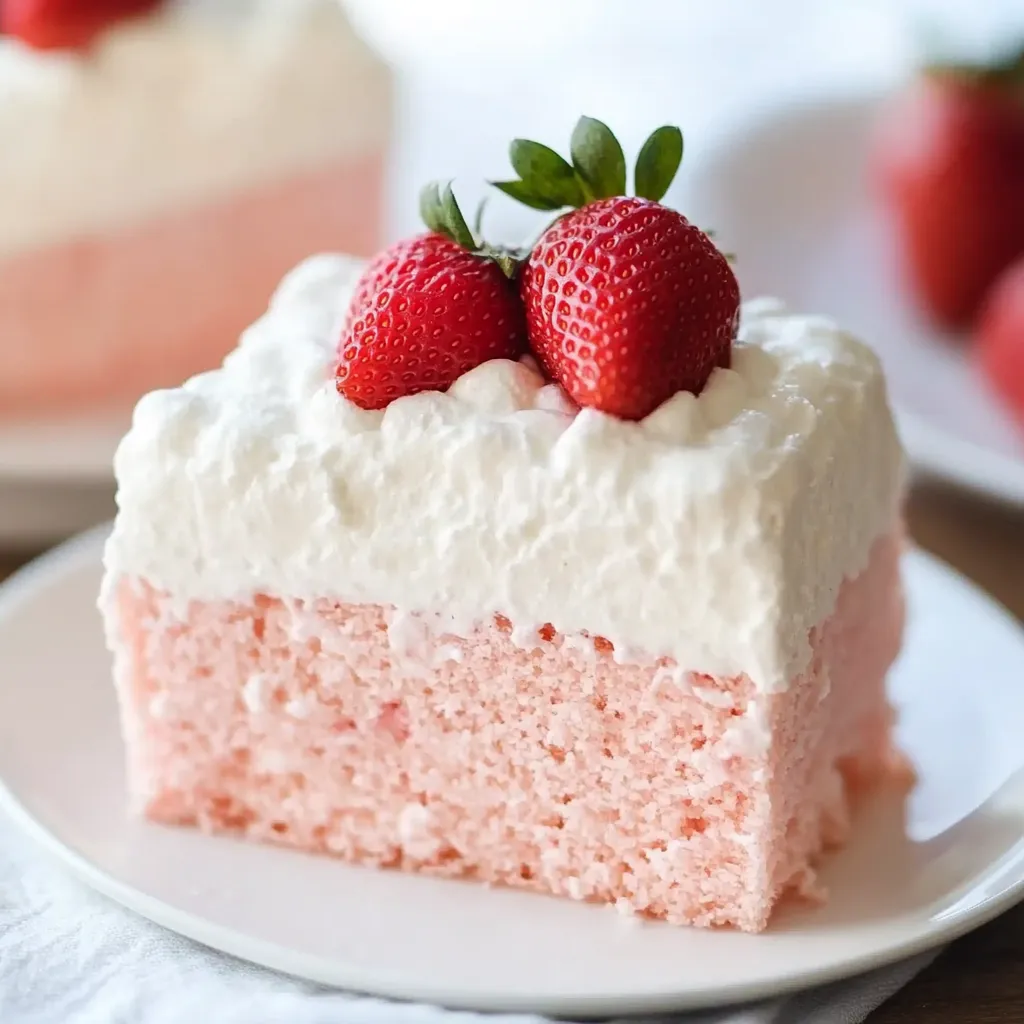 3 Ingredient No Bake Strawberry Cloud Cake