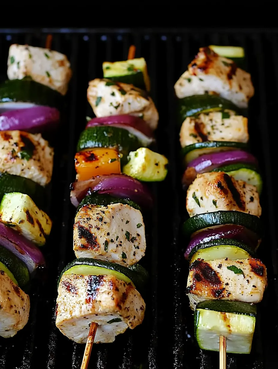 Juicy Grilled Chicken and Zucchini Skewers