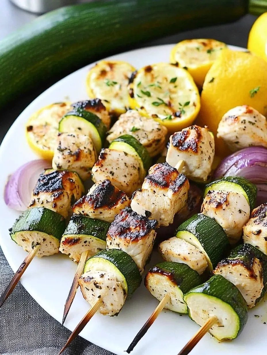 Smoky Grilled Chicken and Zucchini Kebabs