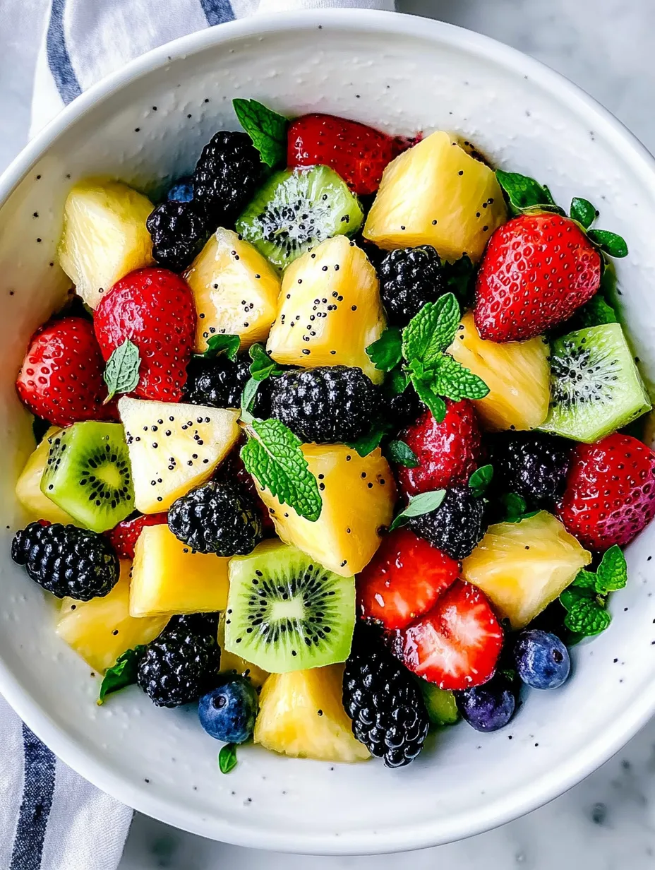 Refreshing Mixed Fruit Salad with Honey-Lime Dressing
