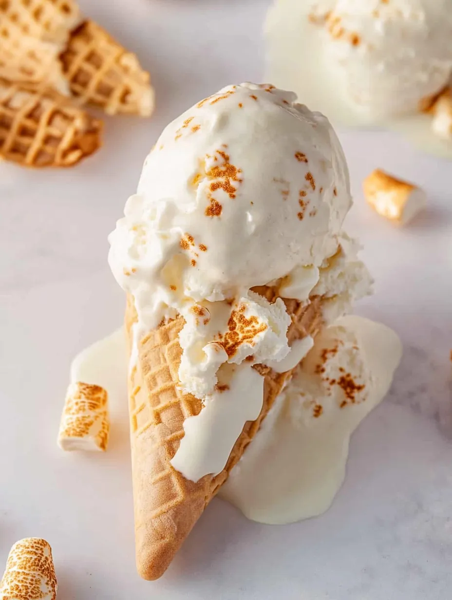 Creamy Toasted Marshmallow Ice Cream