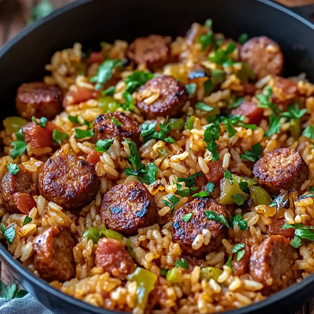 Cajun Sausage and Rice Skillet