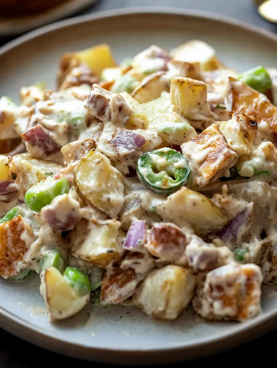 Spicy Jalapeño Popper Loaded Potato Salad
