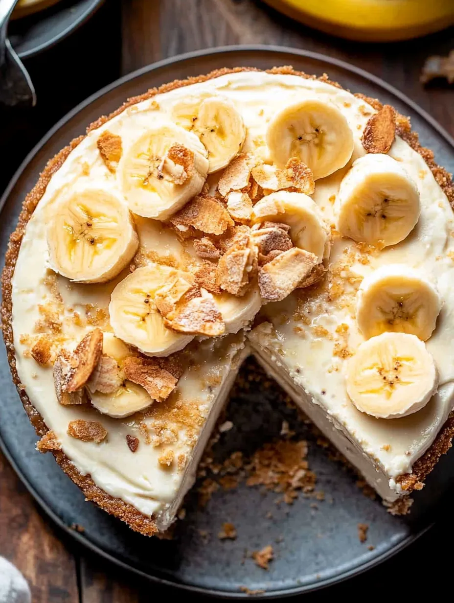 Creamy Banana Pudding Cheesecake with Vanilla Wafer Crust