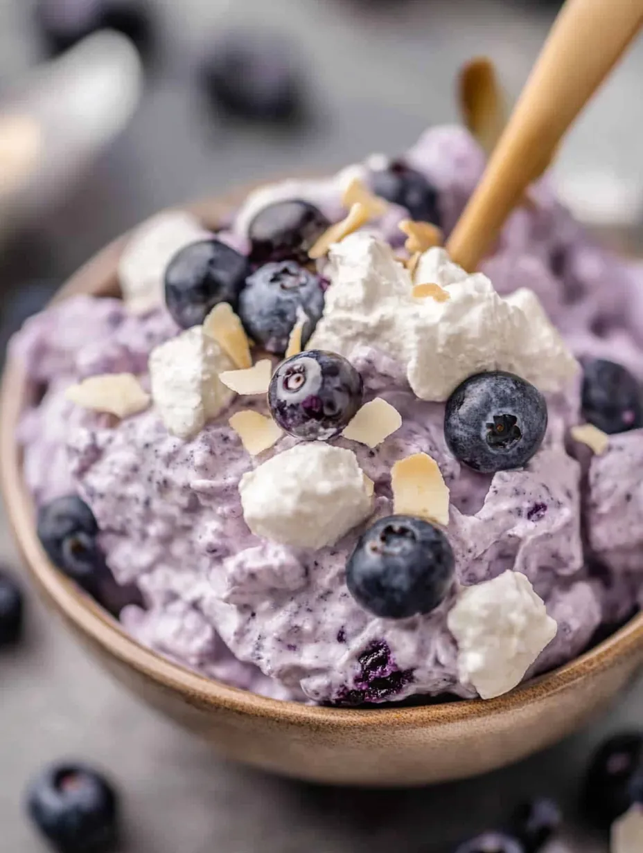 Sweet and Creamy Blueberry Fluff Salad