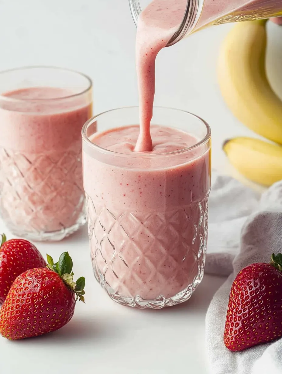 Refreshing Strawberry Banana Smoothie with Yogurt