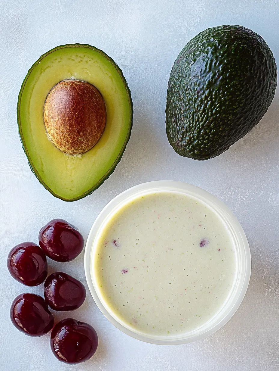 Creamy Cherry Avocado Smoothie