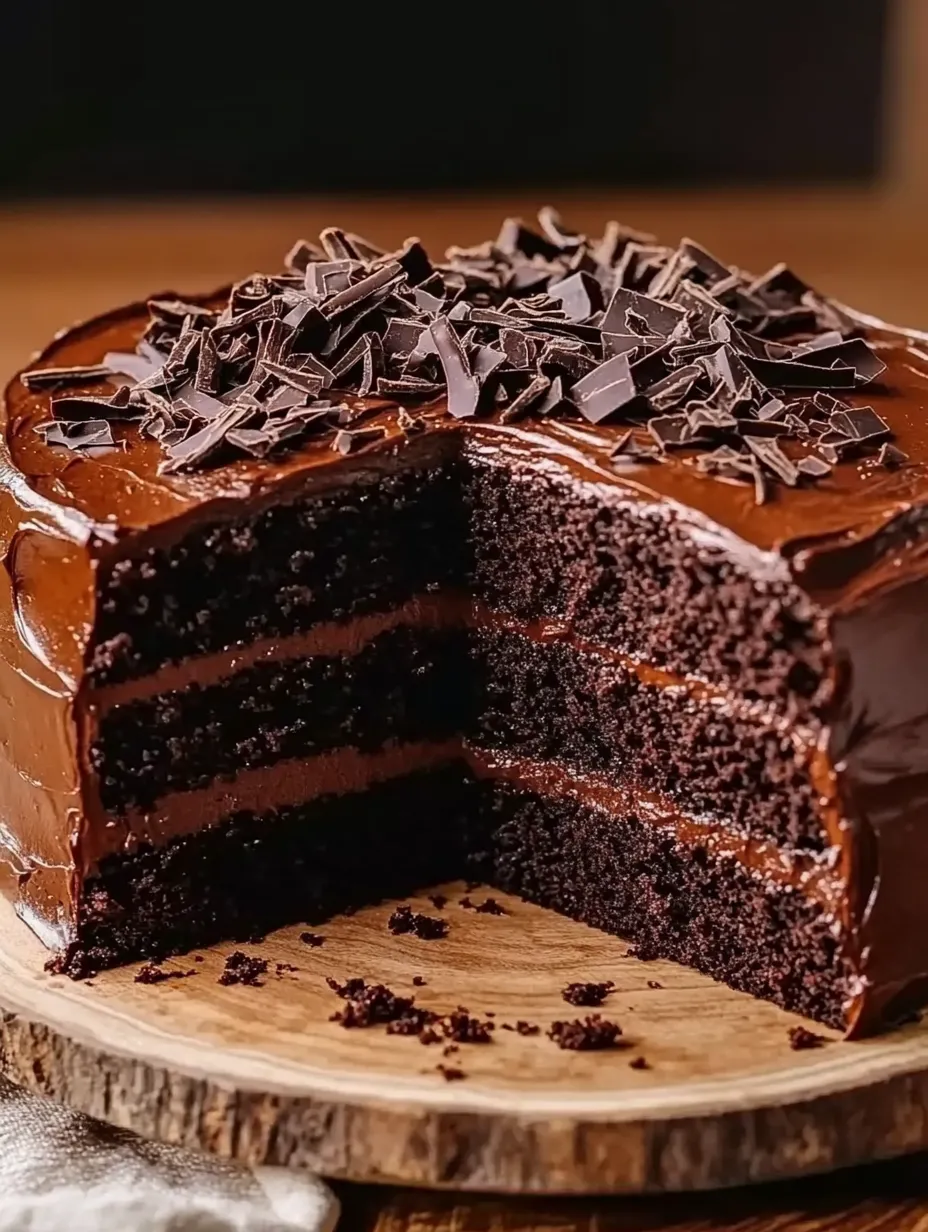 Rich and Moist Chocolate Cake with Fudge Frosting