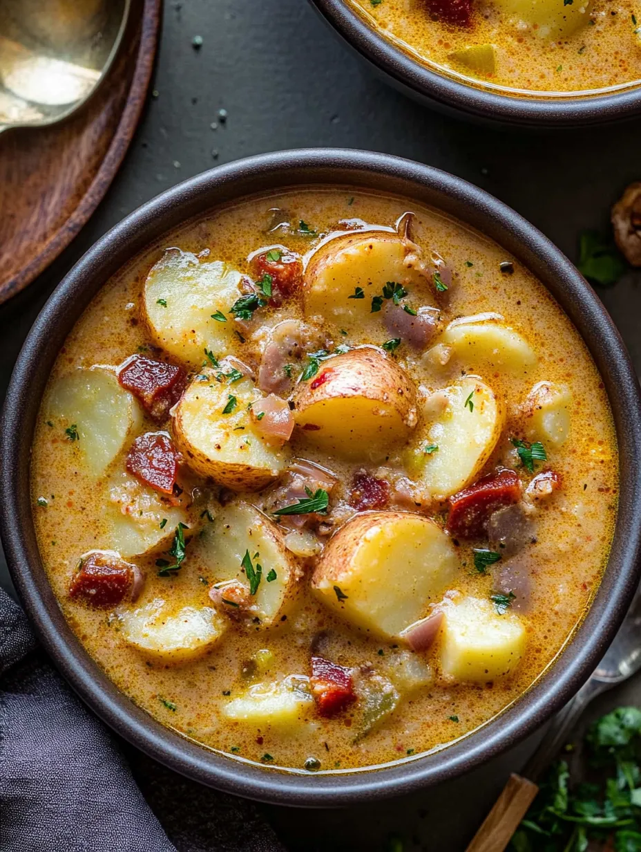 Spicy and Creamy Cajun Potato Soup