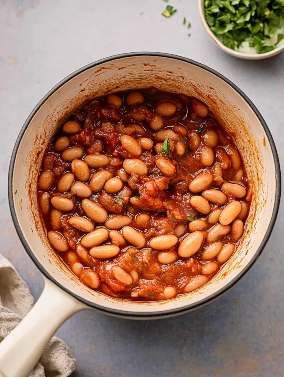 Savory Mediterranean-Style Baked Beans with Olive Oil and Herbs