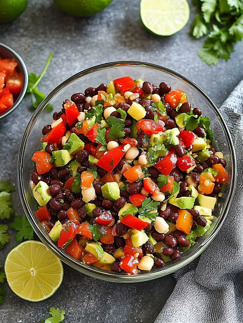 Zesty Black Bean Salad with Corn and Lime Dressing