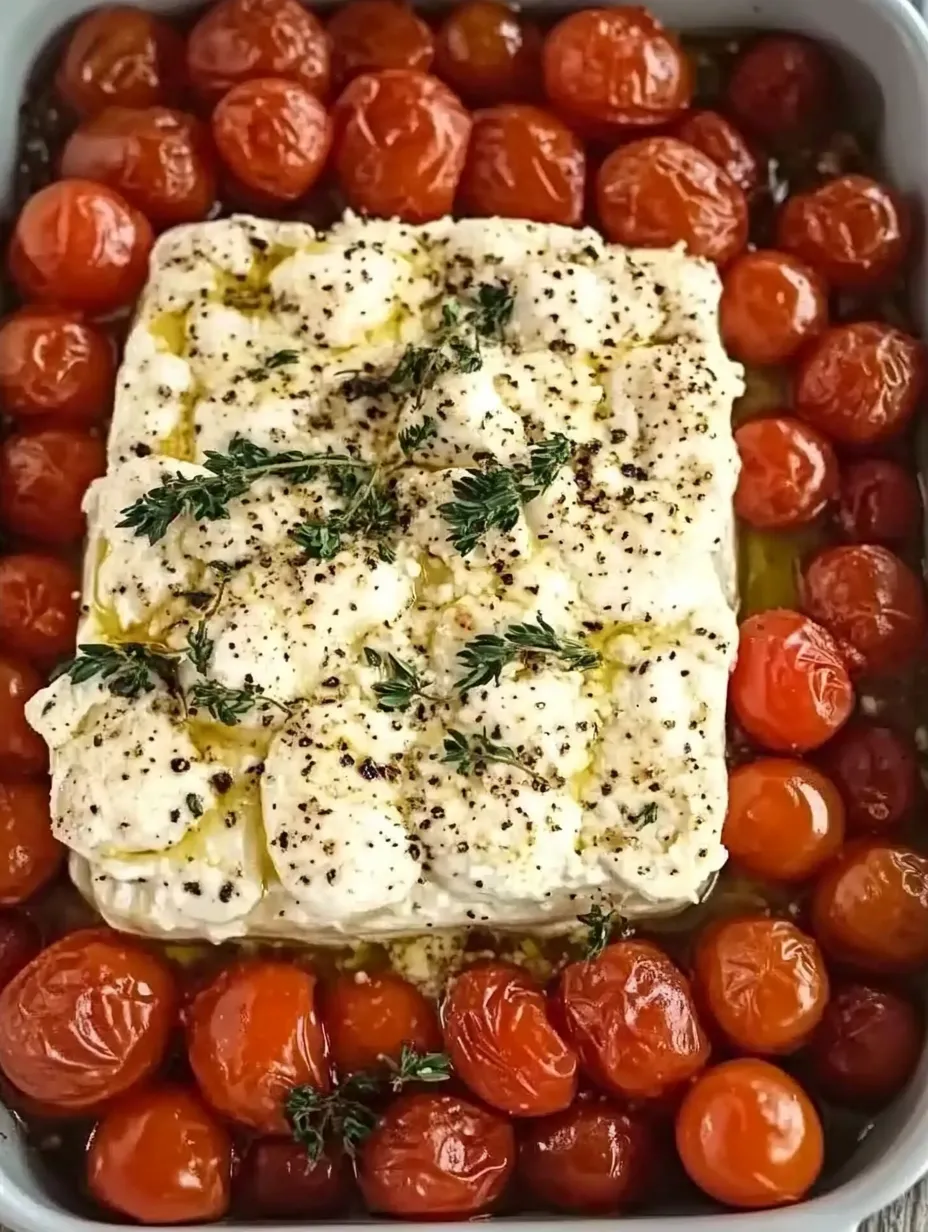 Creamy Baked Feta Pasta with Cherry Tomatoes