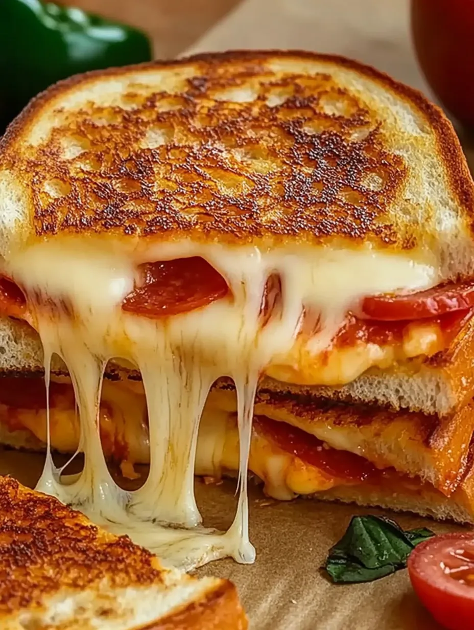 Easy Pizza Grilled Cheese Sandwich