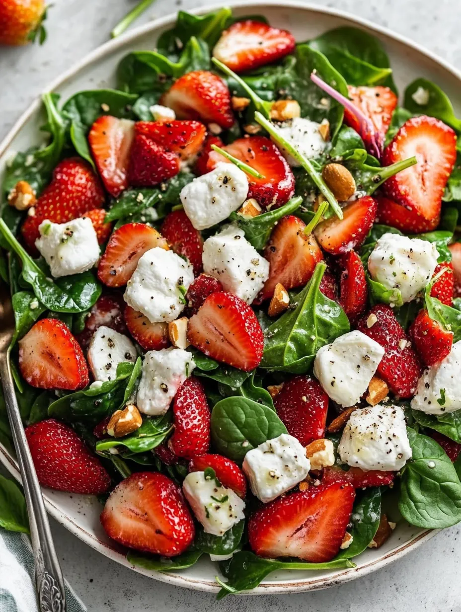 Strawberry & Goat Cheese Spring Greens Salad