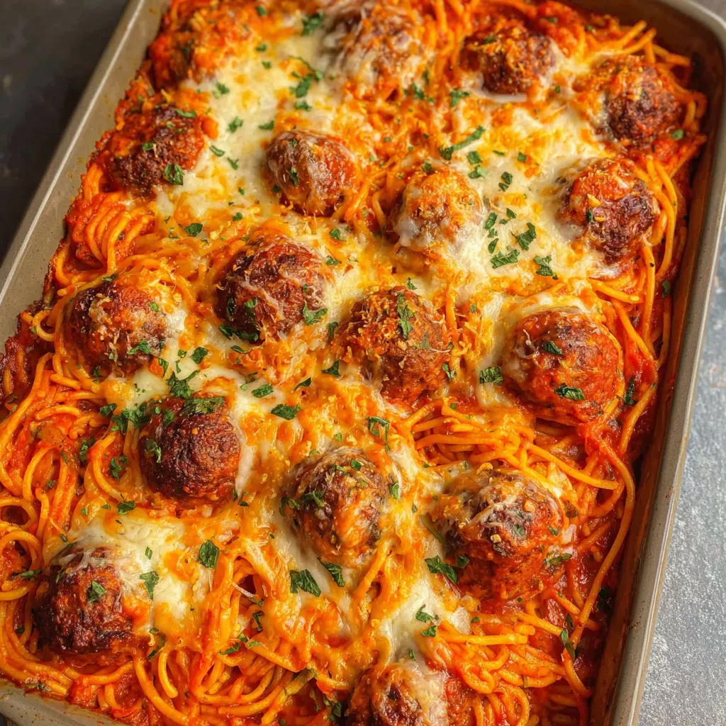 Baked Spaghetti and Meatballs