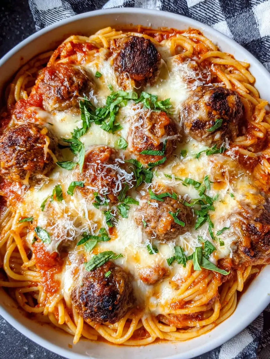 Oven-Baked Spaghetti and Meatballs