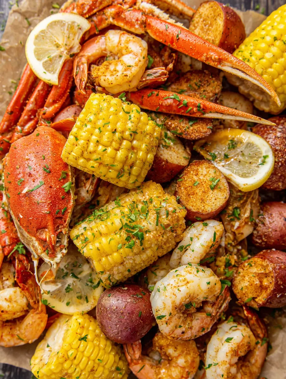 Crab Boil with Garlic Herb Butter Sauce