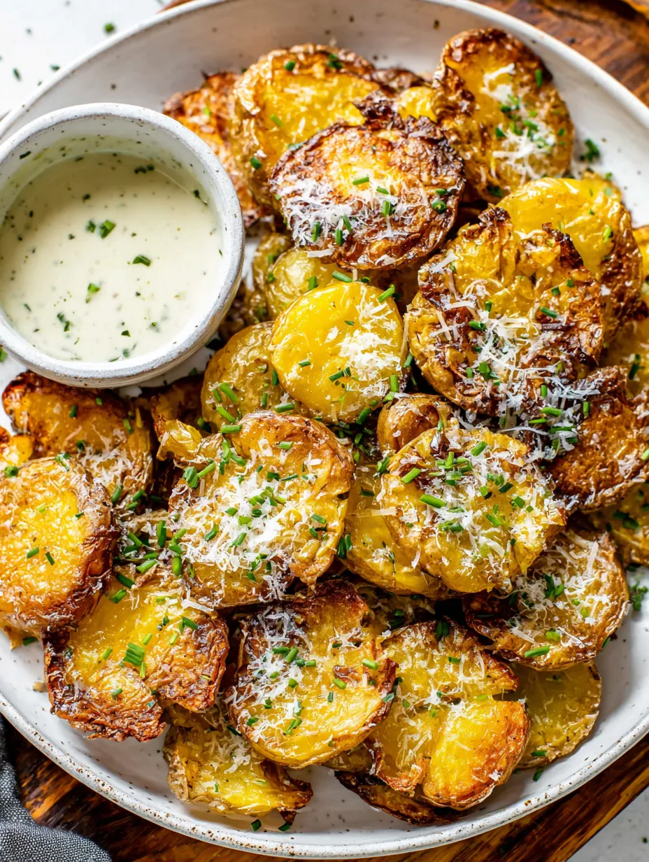 Garlic Herb Smashed Potatoes