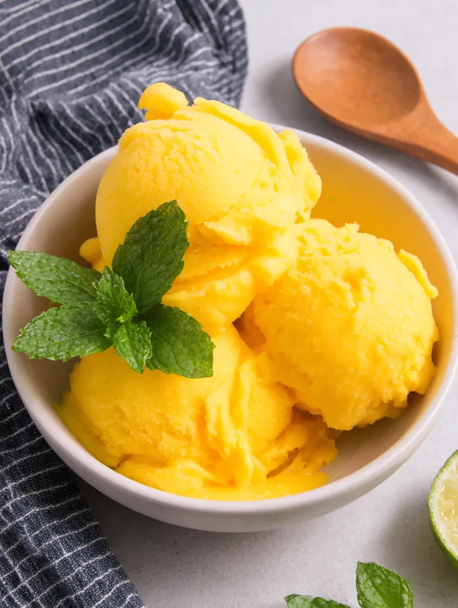Fresh Mango Sorbet Recipe