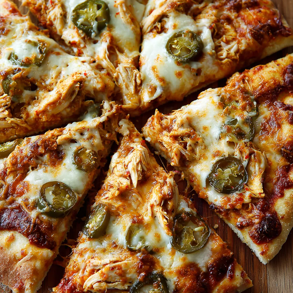 Spicy Chicken and Jalapeño Pizza