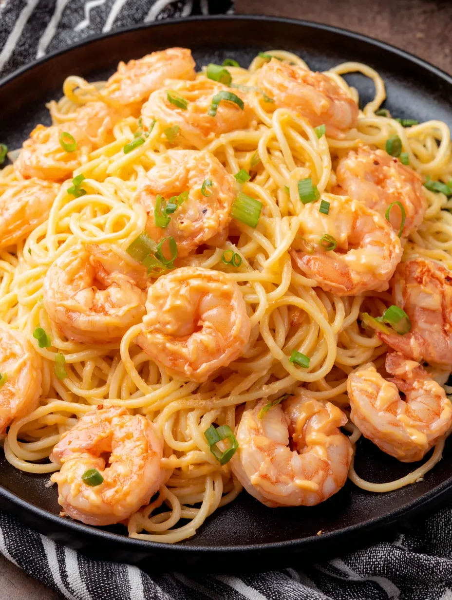 Creamy Bang Bang Shrimp Pasta